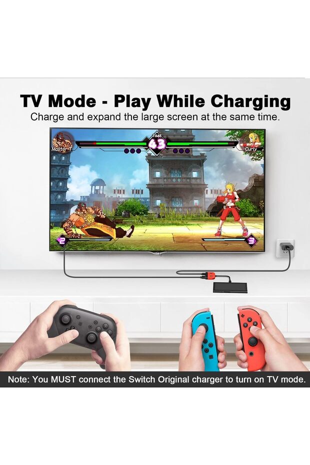 Portable Switch Dock for Switch/OLED, TV Docking Station with 4KHDMI 2.0, USB 3.0 Port & PD Charging - 4