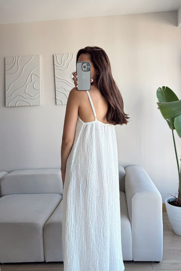 Anna İp Askılı Bubble Elbise 13828 - 5