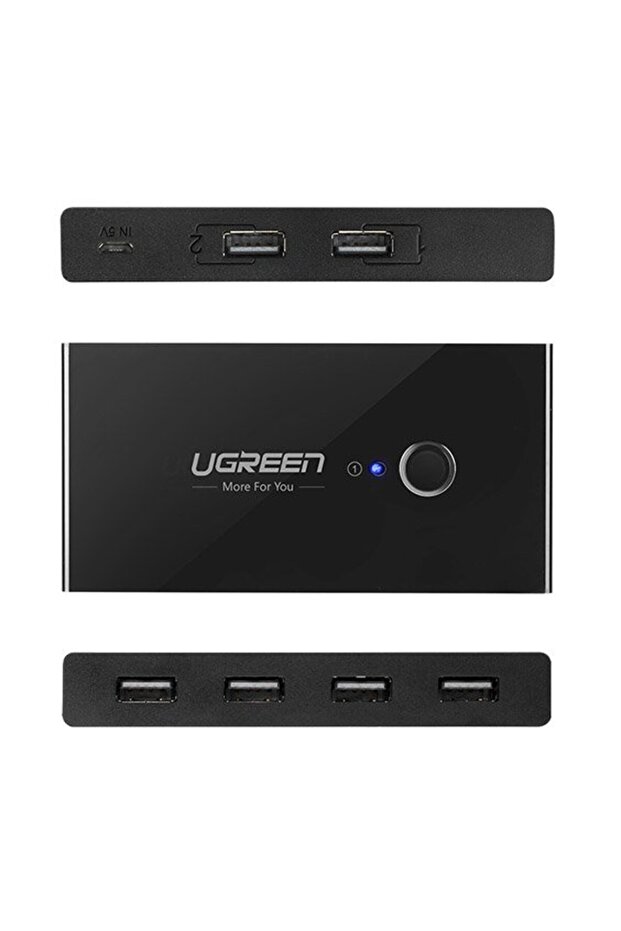 Cutie de comutare HUB switch 4x USB 2.0 Splitter USB pentru două computere - negru - 6