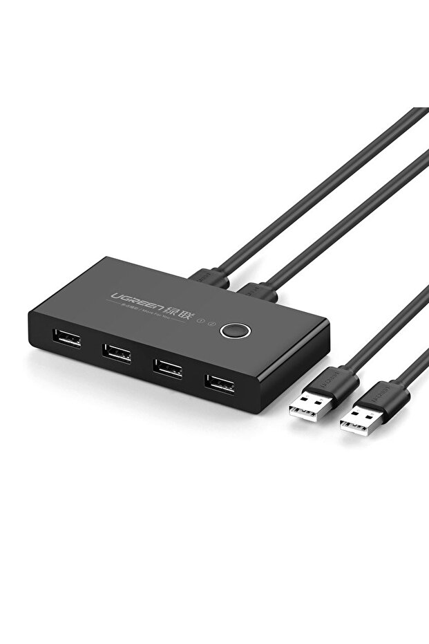 Cutie de comutare HUB switch 4x USB 2.0 Splitter USB pentru două computere - negru - 1
