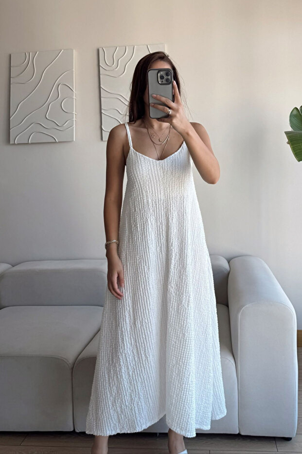 Anna İp Askılı Bubble Elbise 13828 - 1