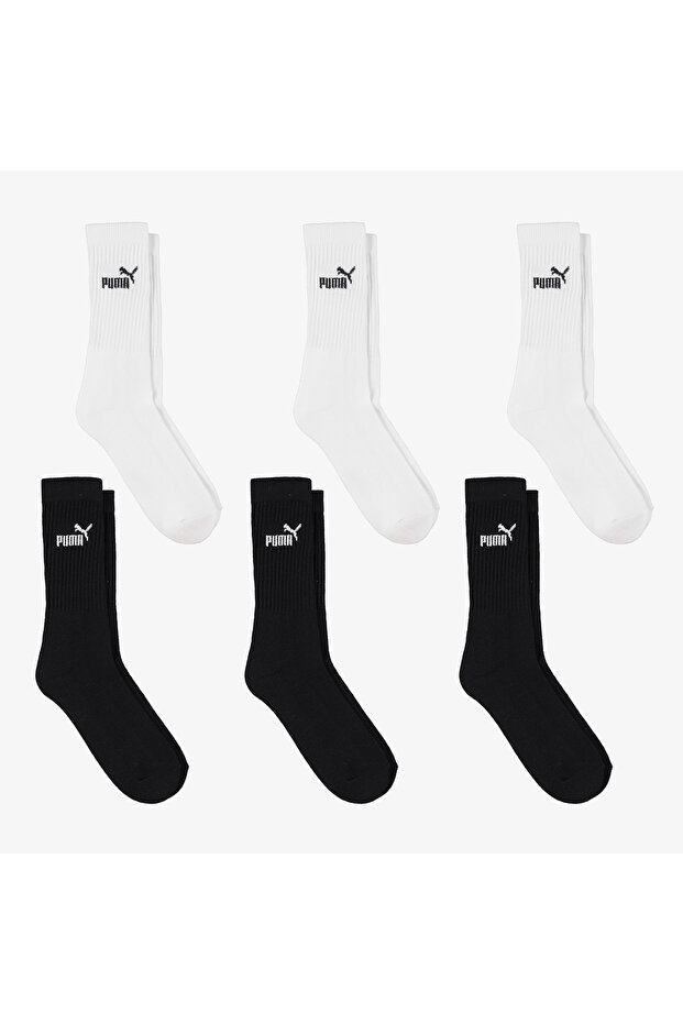 Elements Crew so Unisex Black/White 6-Piece Socks