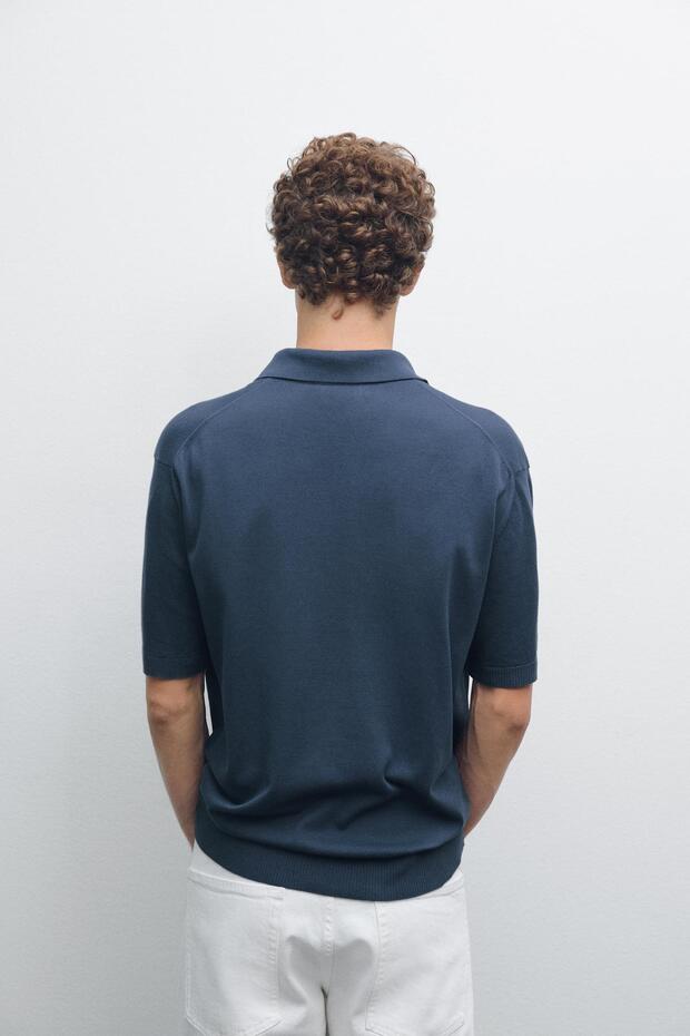 Kısa kollu triko polo t-shirt - 3