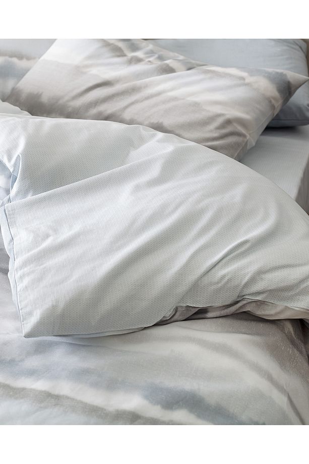 Leda King Size %100 Pamuk Ranforce Baskılı Nevresim Takımı - Gri - 2