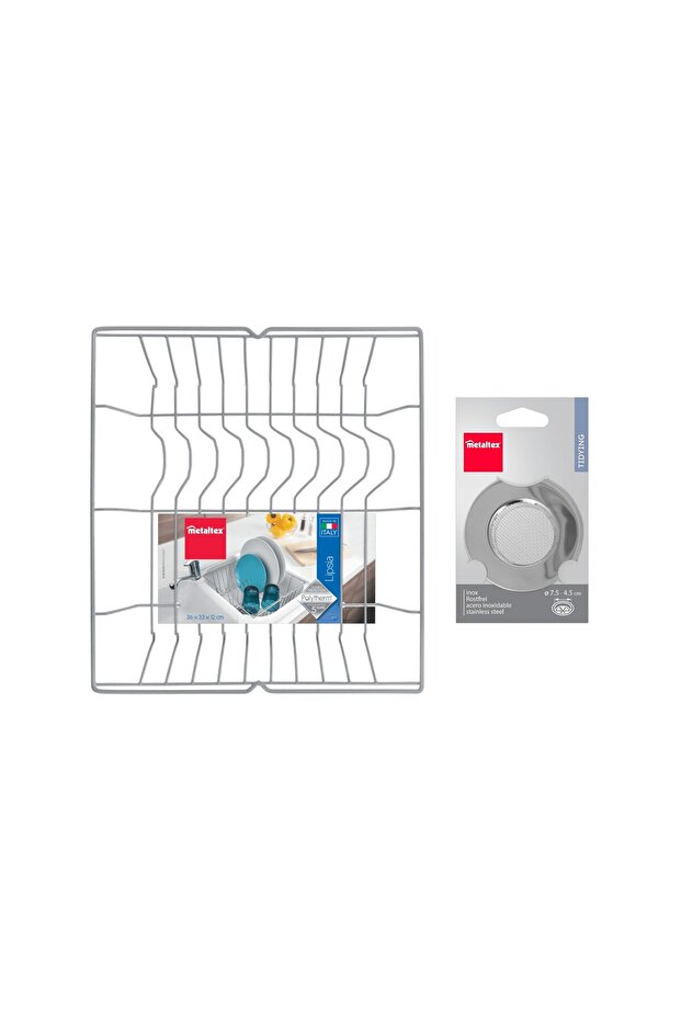 Lipsia Silver Dish Drainer – Rust-Proof & Durable+Free 7.5cm Stainless Steel Sink Strainer