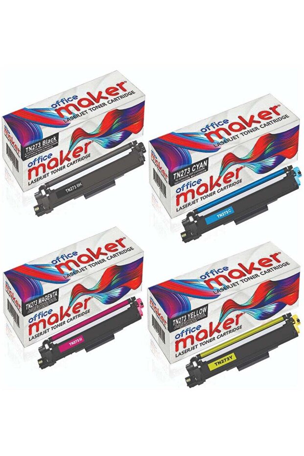 Office Maker TN-273 Full Set Compatible Toner Cartridge for Brother MFC-L3750CDW DCP-L3551CDW L3510C