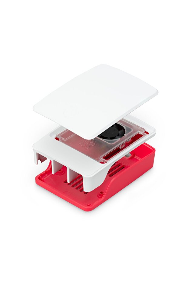 Raspberry 5 white-red case - 1