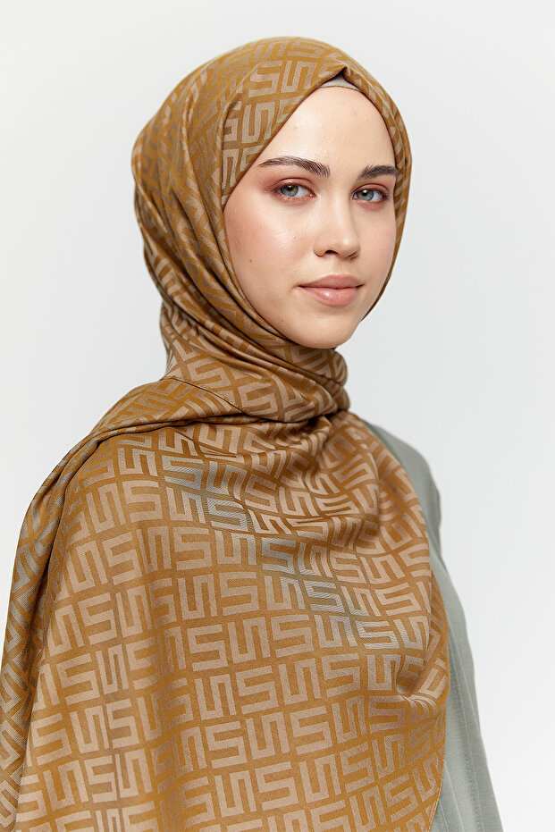 Logolu Lyocell Şal - 2