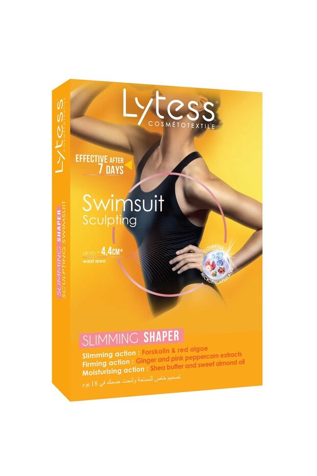 Slimming Shaper Sculpting Swimsuit, Khaki S/M
