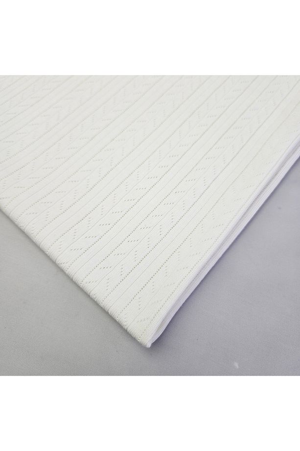 Ekru Pointelle Delikli Ribana Kumaş | 100% Pamuk | Model-7 - 3