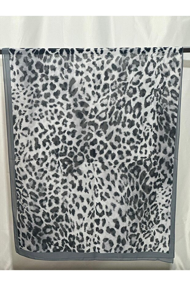 Leopard Pattern Cotton Poly Shal - 1