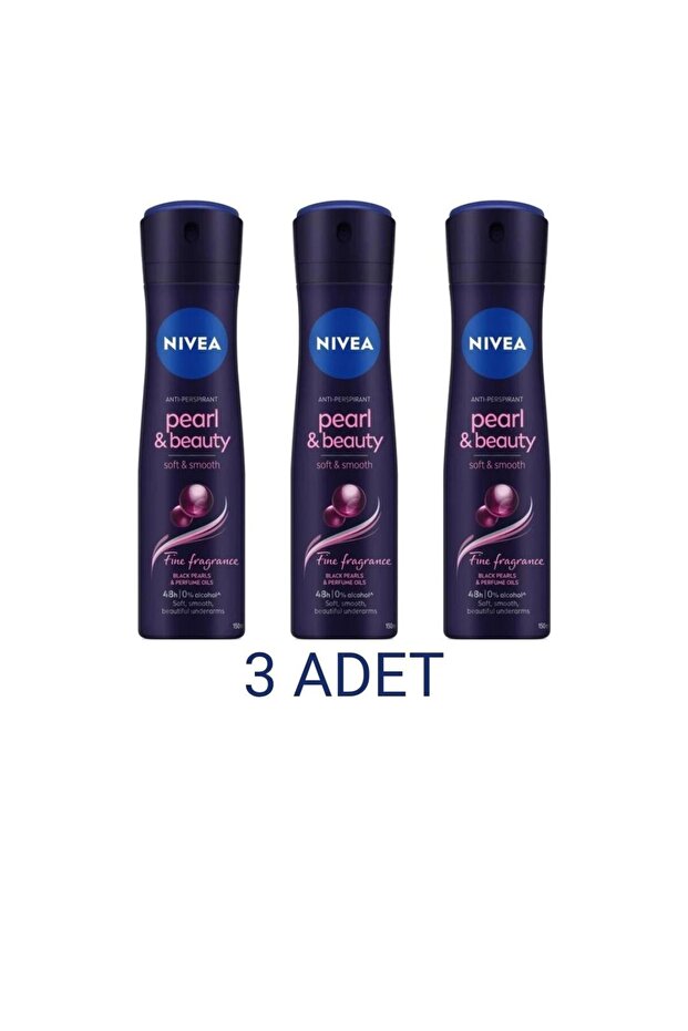 Pearl & Beauty Soft&Smooth Fine Fragrance Kadın Sprey Deodorant 150 Ml x 3 Adet - 1