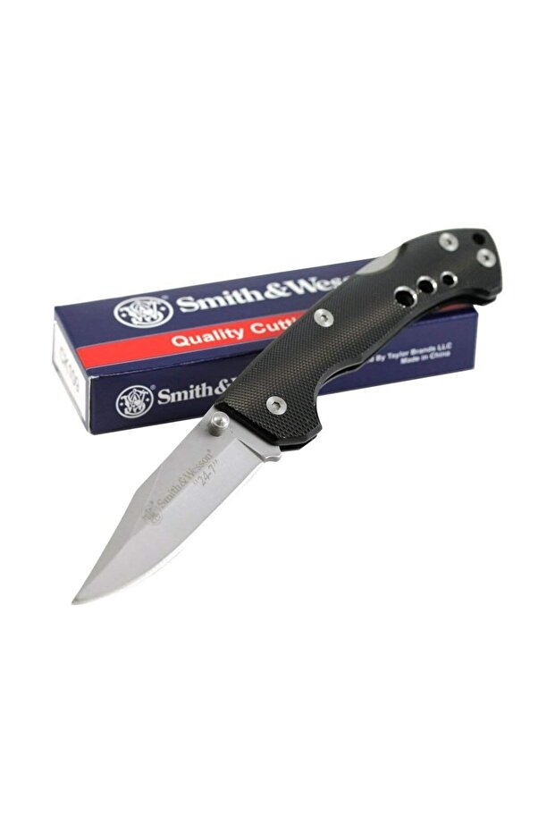 Smith Wesson® 24/7 Lockback Black Çakı CK109 - 5