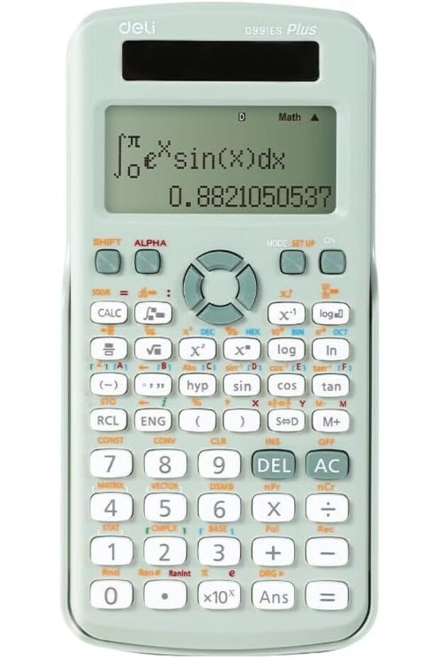 ED991ES 417F 10+2 Digits Scientific Calculator, Green