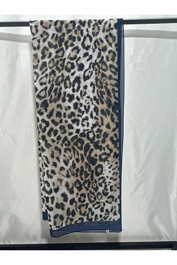 شال بولي قطن بنقشة الفهد - 3