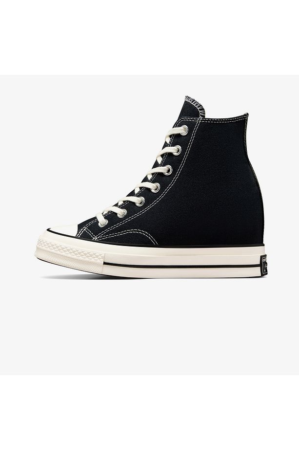 Chuck 70 Wedge Unisex Siyah Platform Sneaker - 8
