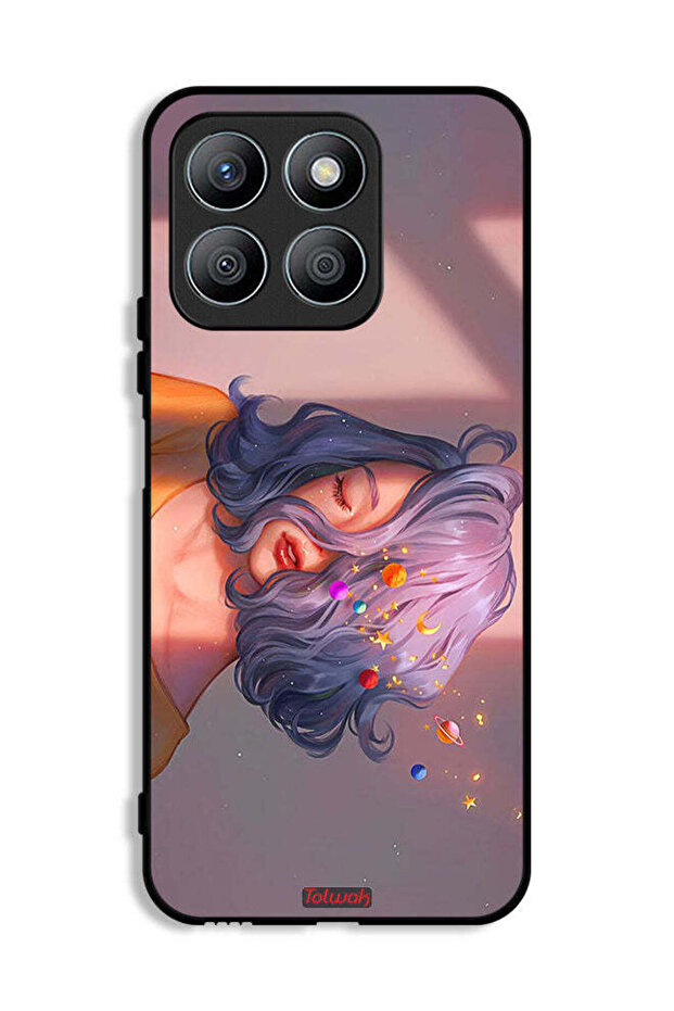 Honor X8b Protective Case Cover Girl And Space Art