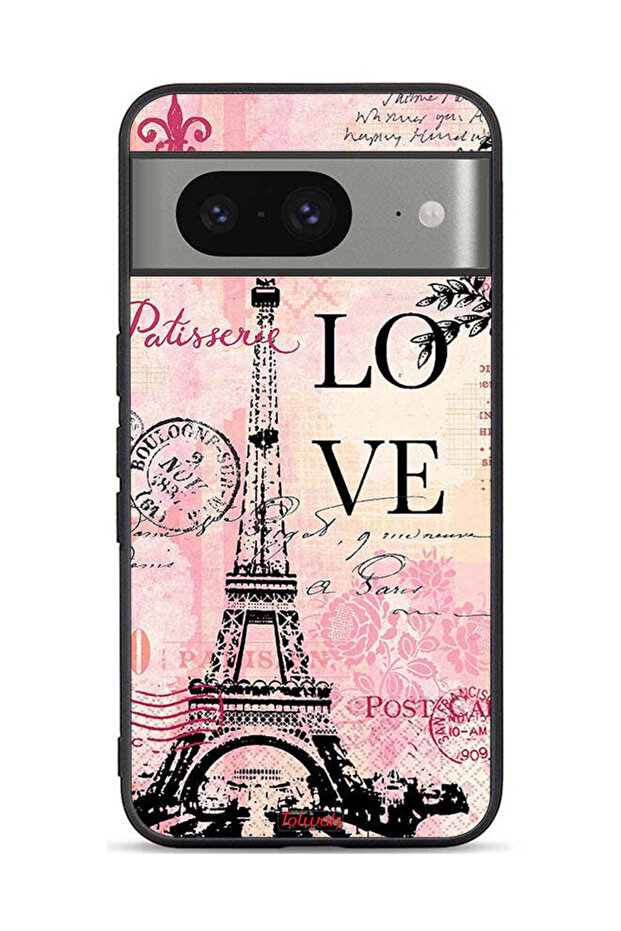 Google Pixel 8 Protective Case Cover Paris Love
