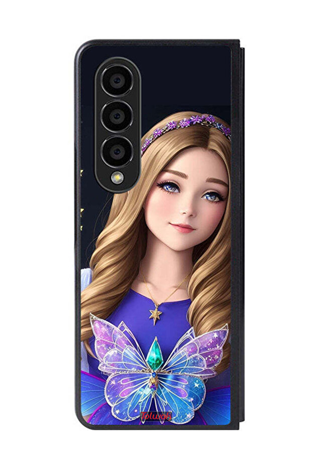 Samsung Galaxy Z Fold 4 Protective Case Cover Cute Butterfly Girl