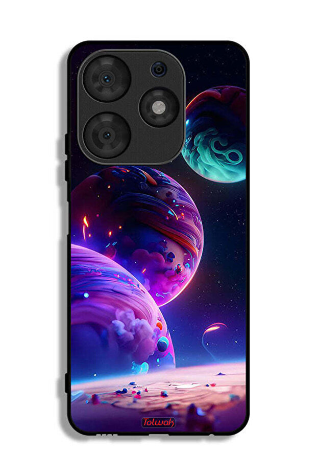 Tecno Spark 10 Pro Protective Case Cover Planet Pattern