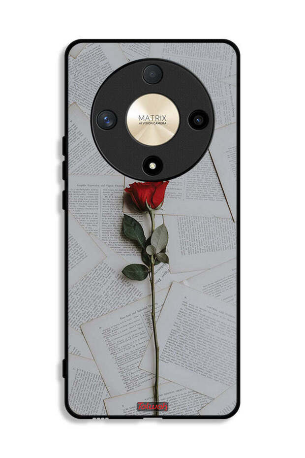 Honor X9b Protective Case Cover Rose On Papers