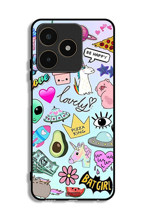 Realme C53 Protective Case Cover Lovely Stickers