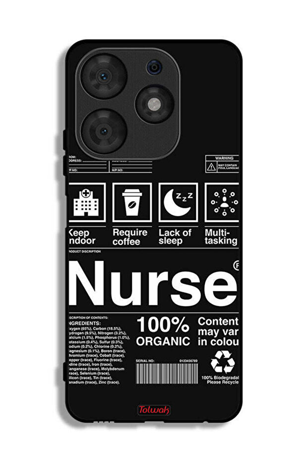 Tecno Spark 10 Pro Protective Case Cover Nurse Sticker