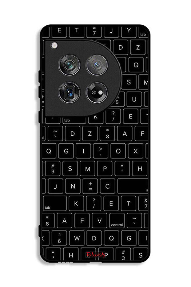 OnePlus 12 Protective Case Cover Random Keyboard Keys Pattern