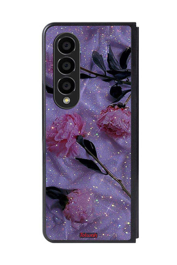 Samsung Galaxy Z Fold 4 Protective Case Cover Glitter Roses