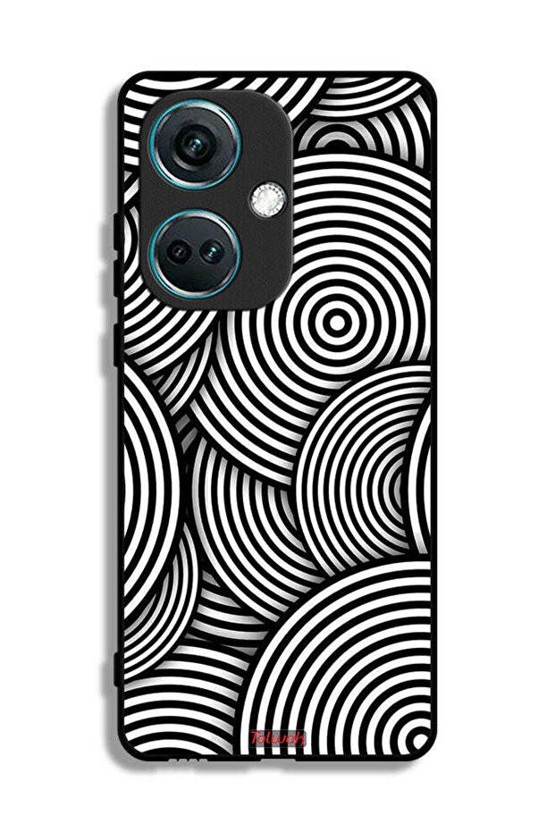 OnePlus Nord CE3 Protective Case Cover Circles Illusion Pattern