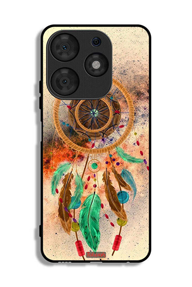 Tecno Spark 10 Pro Protective Case Cover Mandala Hanging Feathers