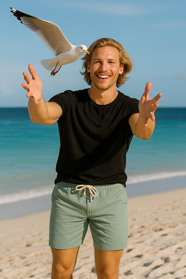 Erkek Maraton Kısa Deniz Şortu - 1