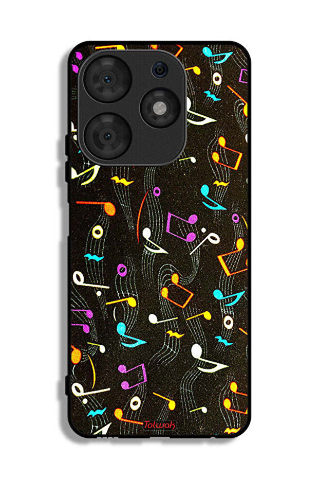 Tecno Spark 10 Pro Protective Case Cover Music Fabric Pattern