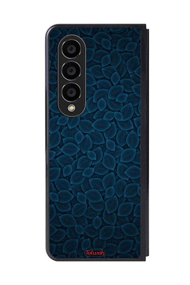 Samsung Galaxy Z Fold 4 Protective Case Cover Digital Art Leaves Pattern