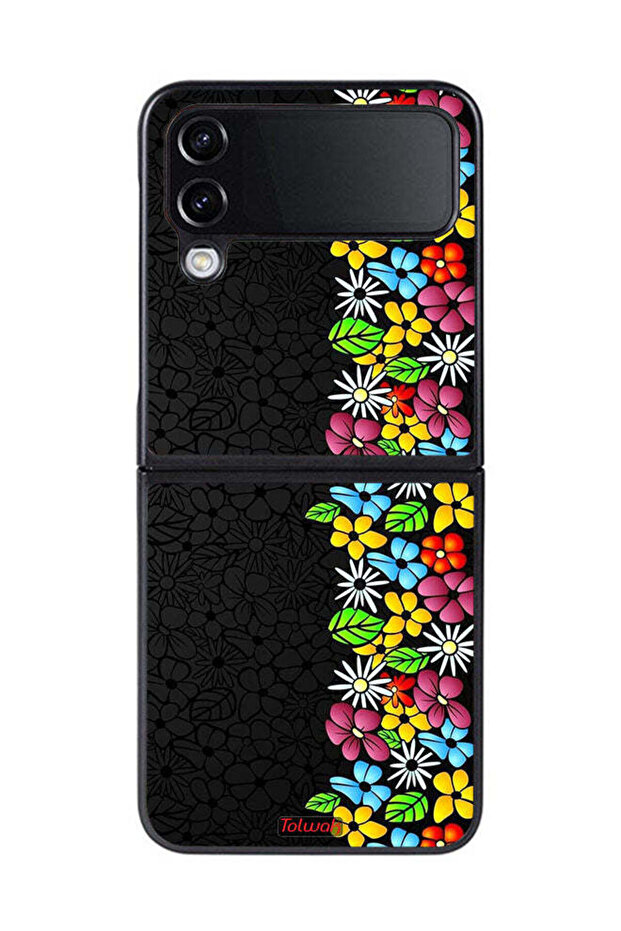 Samsung Galaxy Z Flip 4 Protective Case Cover Flowers Line