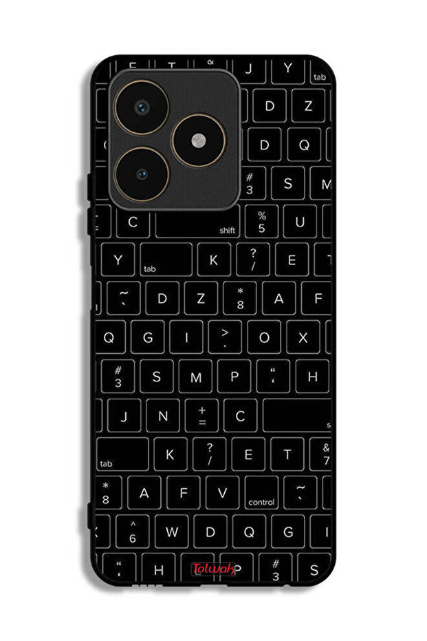 Realme C53 Protective Case Cover Random Keyboard Keys Pattern