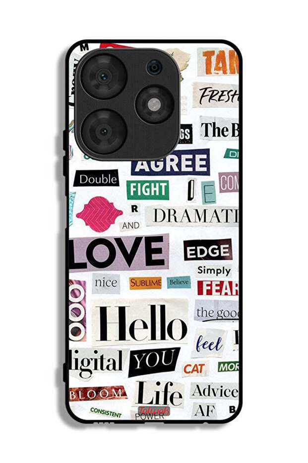 Tecno Spark 10 Pro Protective Case Cover Short Quotes Stickers