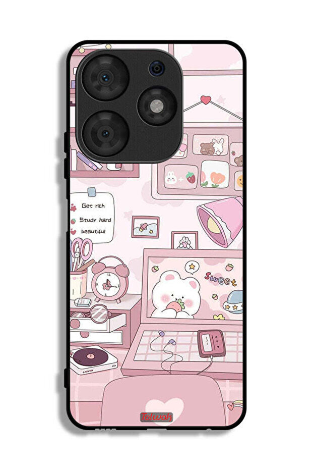 Tecno Spark 10 Pro Protective Case Cover Get Rich Study Hard