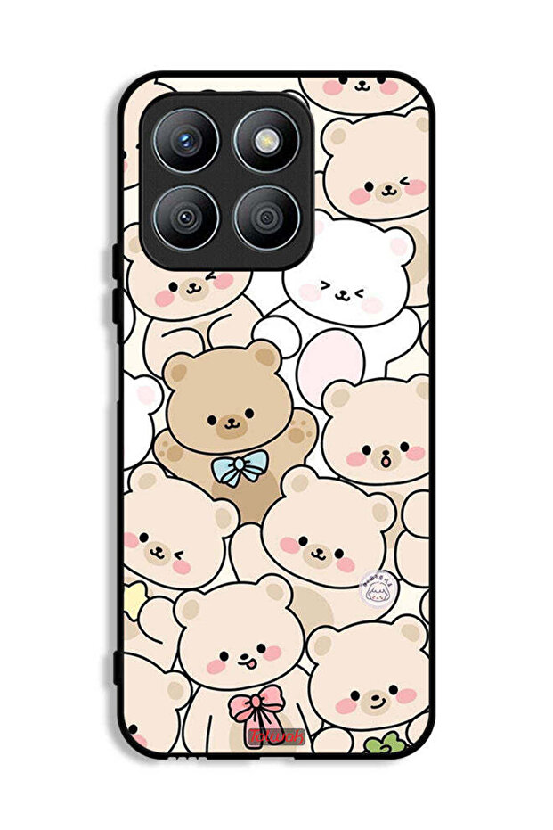 غطاء حماية لهاتف Honor X8b بنقشة دببة - 1