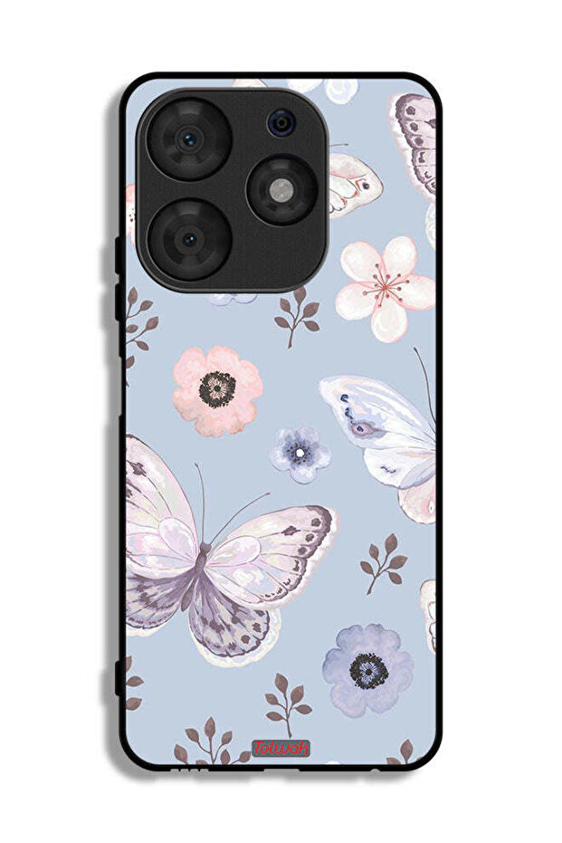 Tecno Spark 10 Pro Protective Case Cover Butterflies And Flowers