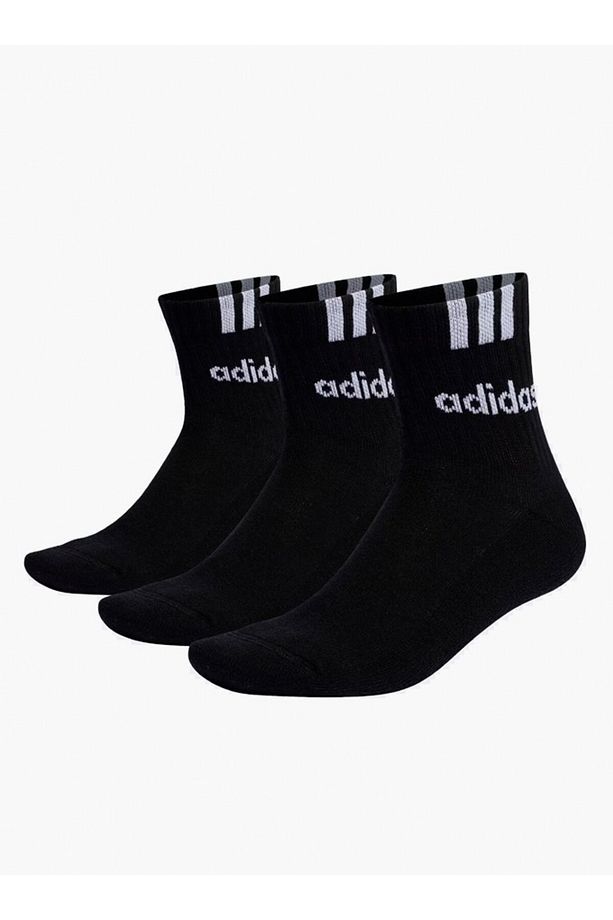 C 3 Stripes Linear Bilek Boy Çorap - 3 Çift IC1294 - 1