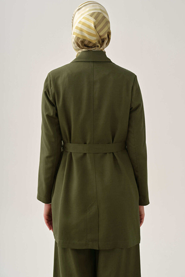 Geo Twill İpek Eşarp - Açık Yeşil - 3