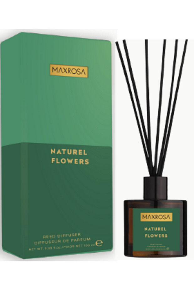 Maxrosa Oriental Amber-Soft Line-Natural Flowers Çubuklu Oda Kokusu (100 ML*3 Adet) - 2