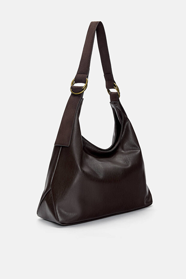 Halkalı shopper çanta - 1