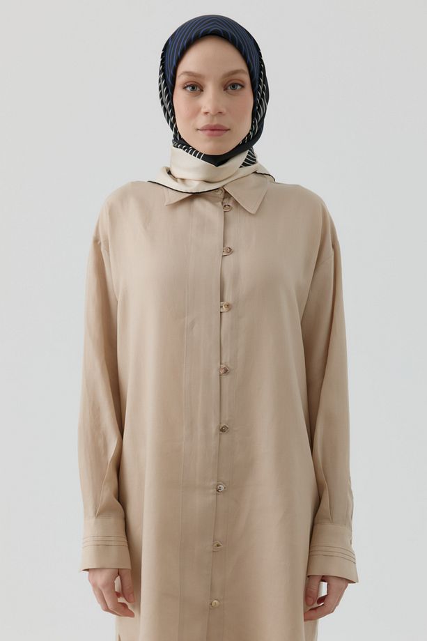 Yansıma Twill İpek Eşarp - Siyah - 4