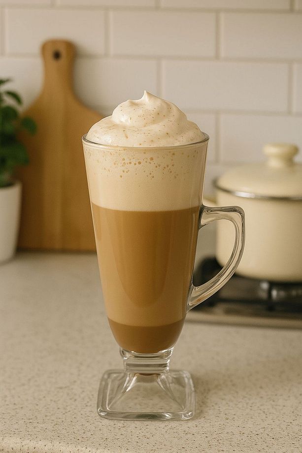6 Adet Ayaklı Kulplu Latte Sıcak Çikolata Sahlep Frappe Bardağı Cup 270 ml - 1