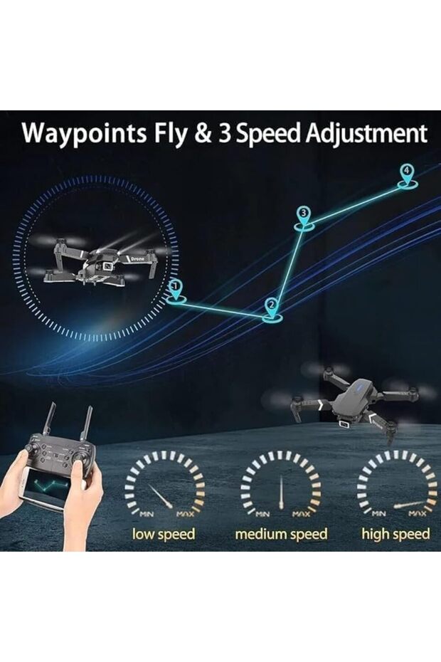 MUNTAQI E99 Drone with 4K HD Camera – Foldable RC Quadcopter with Obstacle Avoidance, Height Hold - 3
