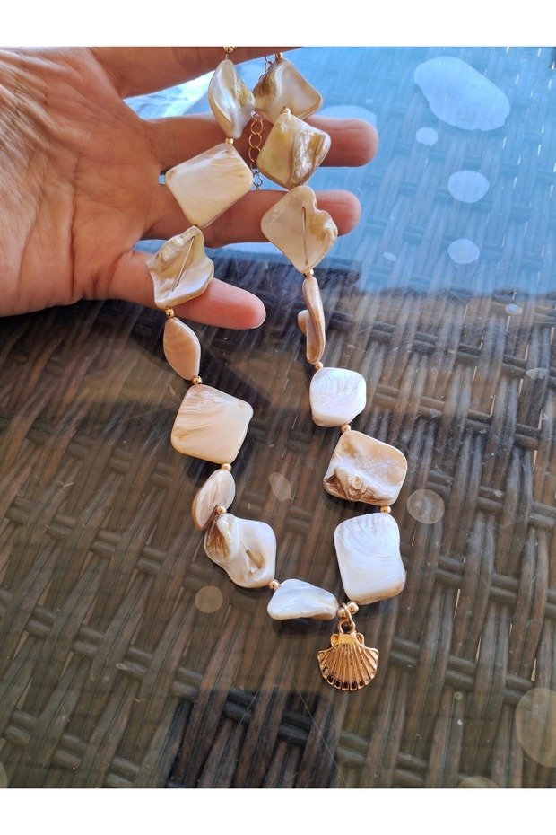 Kolye Deniz Kabuğu Taş Kolye - 2