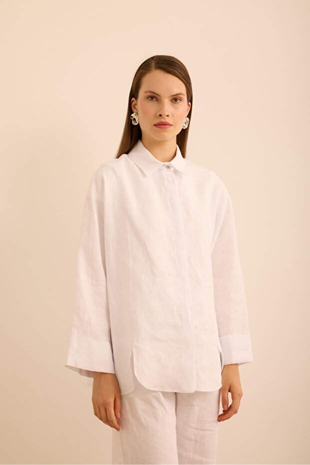 Rahat Form Keten Bluz - 2