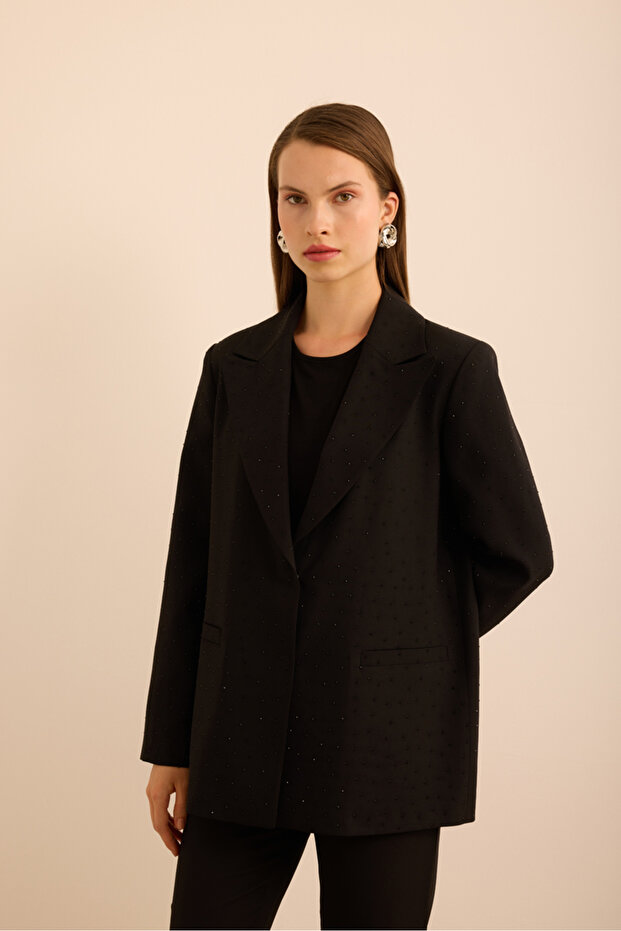 سترة كلاسيكية منسوجة ملتصقة بالحجر - 4